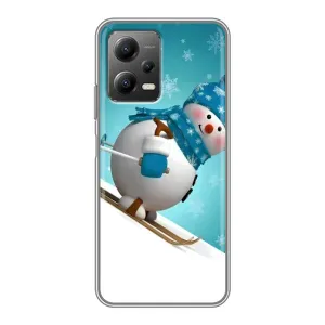 Чохол з зимовим принтом для Поко X5 (5G) (Лижник)