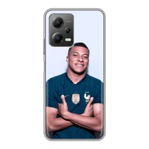 Чехол (TPU) с Футболистом на Xiaomi POCO X5 (5G) (Мбаппешичка)