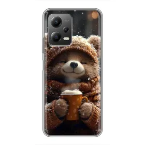 Друкований чохол 'Звірята з кавою' для Xiaomi POCO X5 (5G) (Ведмедик з кавою)