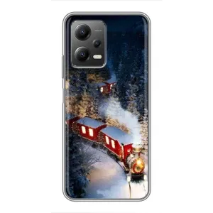 Силіконовий бампер на різдво для Xiaomi POCO X5 (5G) (Потяг)