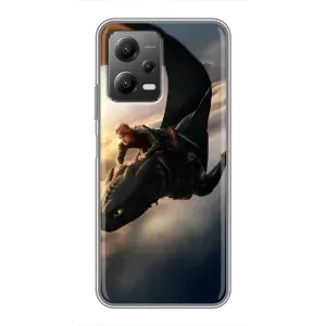 Чехол дракон Беззубик для Xiaomi POCO X5 (5G) (Полет Беззубика)