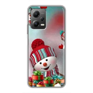 Чохли на Новий Рік Xiaomi POCO X5 (5G) (Сніговик в шапці)