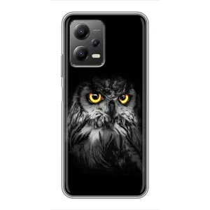 Чохли з принтом СОВИ для Xiaomi POCO X5 (5G) (Сова на чорному)