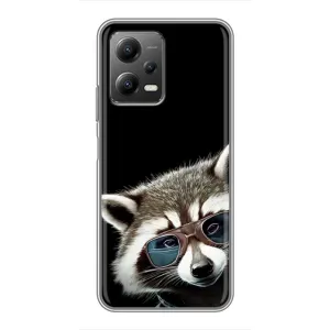 Силіконовий Чохол з Энотами на Xiaomi POCO X5 (5G) (Стильний Єнот)