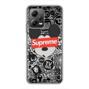 Чехол с Брендами одежды на Поко X5 (5G) (Supreme Маус)