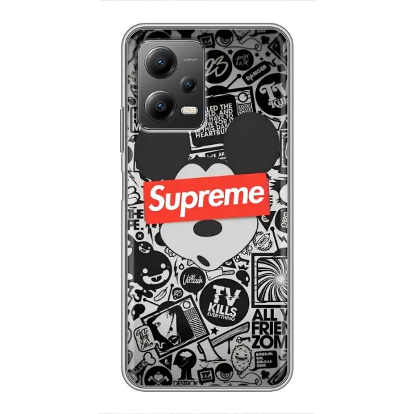 Чехол с рисунком «Supreme Маус» для Xiaomi POCO X5 (5G) Чехол с рисунком «Supreme Маус» для Xiaomi POCO X5 (5G)