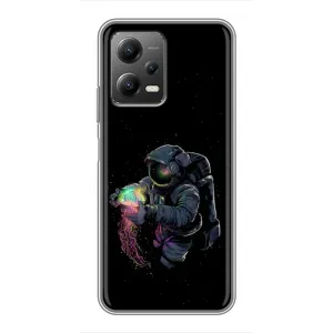 Силіконовый Чохол з принтом "Космонавти" на Xiaomi POCO X5 (5G) (В руках земля)