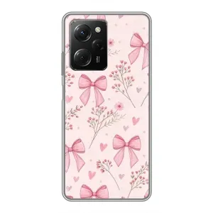 Чехол банты для Xiaomi POCO X5 Pro (5G) (Банты с цветами)