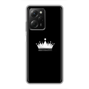 Чехол (Корона на чёрном фоне) для Поко X5 про (5G) (Белая корона)