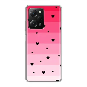 Чохли з тематикою "Маленькі Сердчеки" на Xiaomi POCO X5 Pro (5G) (Чорні сердечка)
