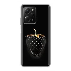 Чехол с изображением  вкусной еды для Xiaomi POCO X5 Pro (5G) (Чёрная клубника)