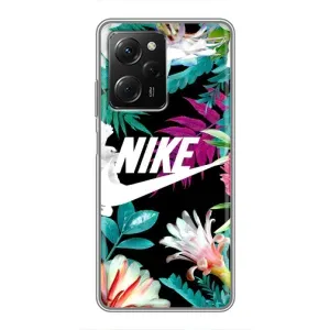 Силіконовый Чохол на Xiaomi POCO X5 Pro (5G) з картинкою НАЙК (Квітковий Nike)