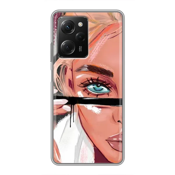 Чехол с рисунком «Девушка и ресницы» для Xiaomi POCO X5 Pro (5G)