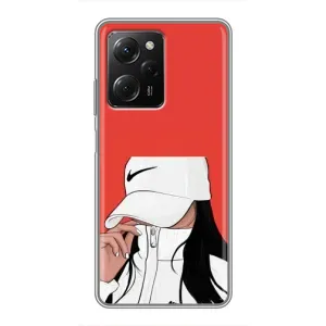 Силиконовый Чехол на Xiaomi POCO X5 Pro (5G) с картинкой Стильных Девушек (Девушка Nike)