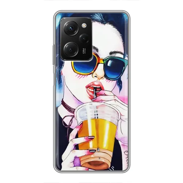 Чехол с рисунком «Девушка с коктейлем» для Xiaomi POCO X5 Pro (5G) Чехол с рисунком «Девушка с коктейлем» для Xiaomi POCO X5 Pro (5G)