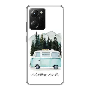 Силиконовый бампер с картинкой машины на Xiaomi POCO X5 Pro (5G) (Домик на колесах)