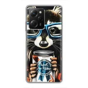 Силиконовый Чехол с Енотами на Xiaomi POCO X5 Pro (5G) (Енот в очках)