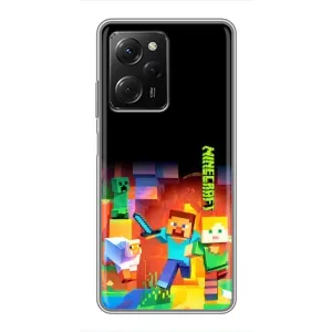 Чехлы для Xiaomi POCO X5 Pro (5G) (Персонажи Майн Крафт) (Герой Майнкрафт)