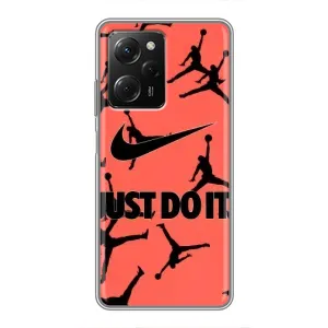 Силіконовый Чохол Nike Air Jordan на Поко X5 про (5G) (Just Do It)
