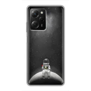 Силиконовый Чехол с принтом "Космонавты" на Xiaomi POCO X5 Pro (5G) (Космонавт романтик)