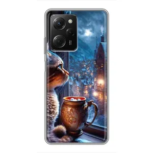 Чехлы на Новый Год Xiaomi POCO X5 Pro (5G) (Кот новогодний)