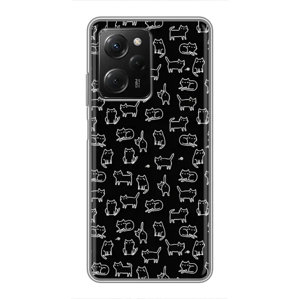 Чехол с рисунком «Котики на черном» для Xiaomi POCO X5 Pro (5G) Чехол с рисунком «Котики на черном» для Xiaomi POCO X5 Pro (5G)