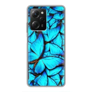 Силиконовый бампер с картинкой животных для Xiaomi POCO X5 Pro (5G) (Крылья бабочек)