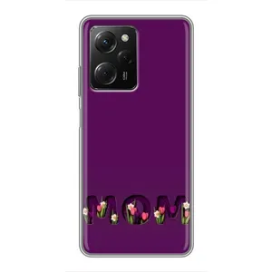 Чехлы на день мамы для Поко X5 про (5G) (Мама с цветами)