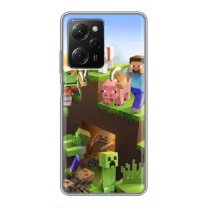 Чехлы для Xiaomi POCO X5 Pro (5G) (Персонажи Майн Крафт) (Майн-крафт)
