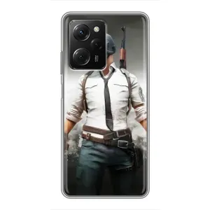 Силиконовый чехол с картинкой "Герой Pubg" на Xiaomi POCO X5 Pro (5G) (Пабг)