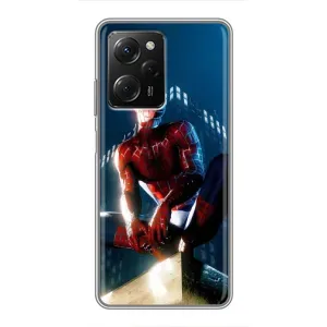 Чехол Супергерой Человека Паука на Xiaomi POCO X5 Pro (5G) (Паук на доме)