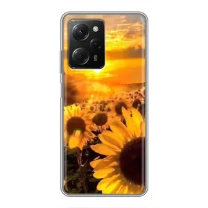 Чехол с Цветами для Xiaomi POCO X5 Pro (5G) (поле подсолнухов)