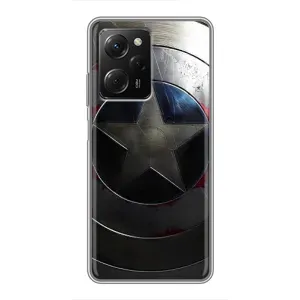 Чехол с Щитом Капитана Америки на Xiaomi POCO X5 Pro (5G) (Ретро Щит Капитана)