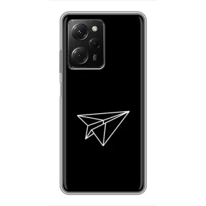 Чохол з картинками на чорному фоні для Xiaomi POCO X5 Pro (5G) (Літак)
