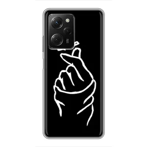 Чохол (Знак сердечка) для Xiaomi POCO X5 Pro (5G) (Сердечко на чорному)
