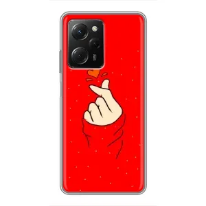 Чохол (Знак сердечка) для Xiaomi POCO X5 Pro (5G) (Сердечко на червоному)