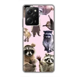 Силиконовый Чехол с Енотами на Xiaomi POCO X5 Pro (5G) (Смешные Еноты)