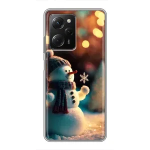 Чехлы на Новый Год Xiaomi POCO X5 Pro (5G) (Снеговик праздничный)