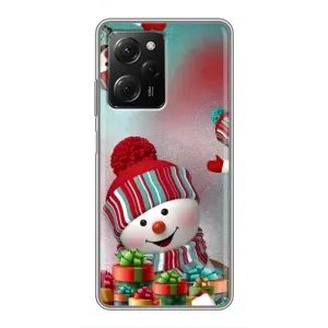 Чехлы на Новый Год Xiaomi POCO X5 Pro (5G) (Снеговик в шапке)