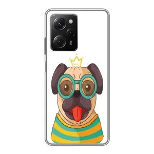 Бампер для Xiaomi POCO X5 Pro (5G) с картинкой "Песики" (Собака Король)
