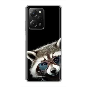 Силиконовый Чехол с Енотами на Xiaomi POCO X5 Pro (5G) (Стильный Енот)