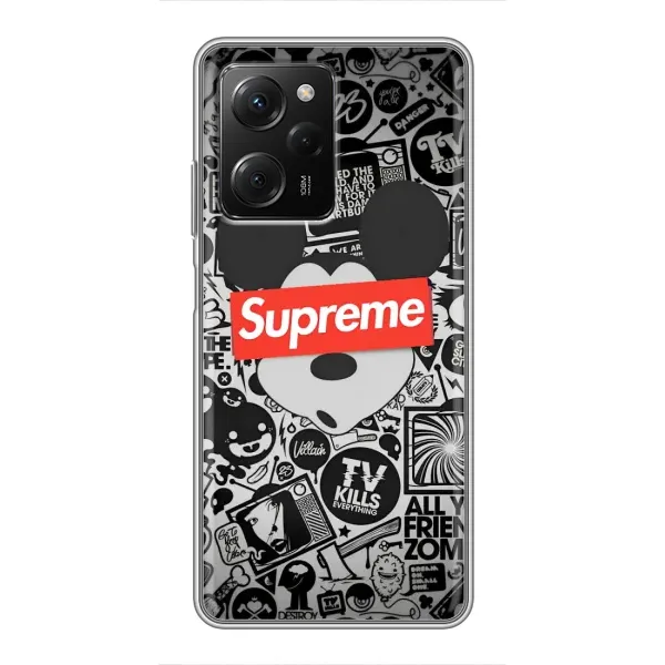 Чехол с рисунком «Supreme Маус» для Xiaomi POCO X5 Pro (5G)