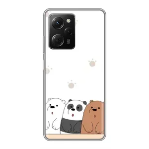 Чехлы с изображением разных животных для Xiaomi POCO X5 Pro (5G) (Удивленные медвеженки)