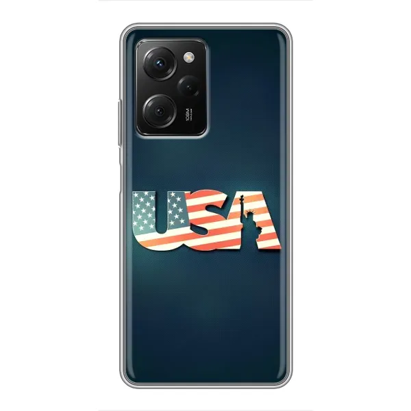 Чехол с рисунком «USA» для Xiaomi POCO X5 Pro (5G)