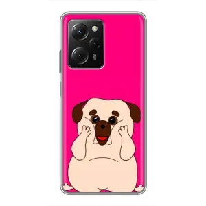 Чехол (ТПУ) Милые собачки для Xiaomi POCO X5 Pro (5G) (Веселый Мопсик)