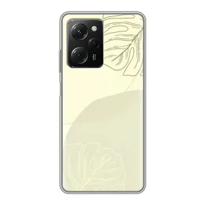 Чехол цветочный дизайн для Xiaomi POCO X5 Pro (5G) (Зелёный фон)