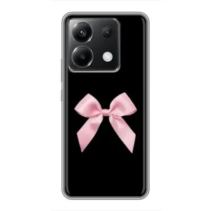 Чехол банты для Xiaomi POCO X6 5G (Бант на черном)