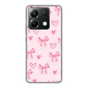 Чехол банты для Xiaomi POCO X6 5G (Бантики и сердечки)