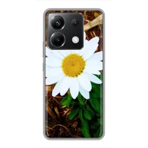 Чехол с ромашками на Xiaomi POCO X6 5G (Белая ромашка)