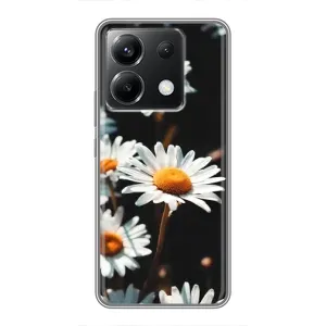 Чехол с ромашками на Xiaomi POCO X6 5G (Белые ромашки)